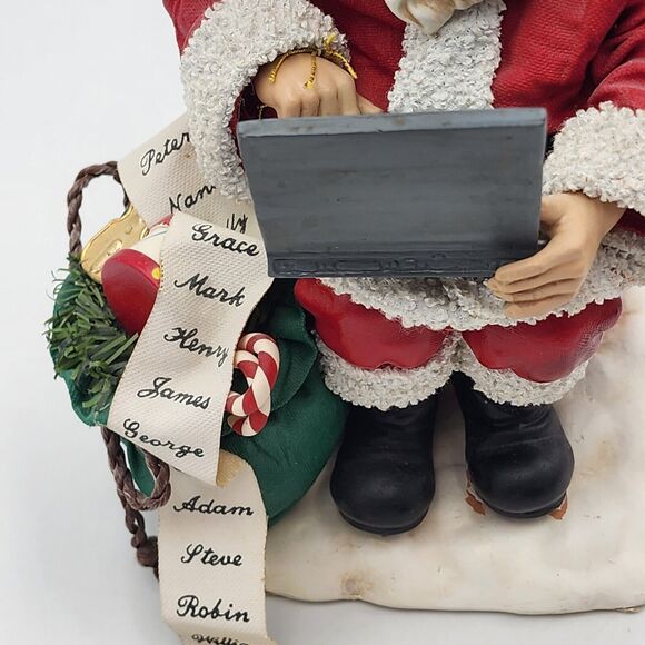 Clothtique Possible Dreams Santa's New List Computer Laptop Who's Naughty Nice - Picture 11 of 14